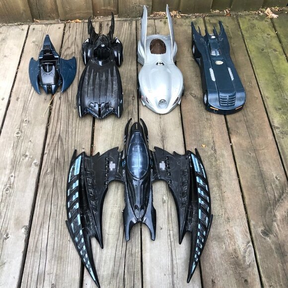LOT OF 5 Vintage 1990s DC Batman Batmobile Toy Cars - Picture 5 of 14